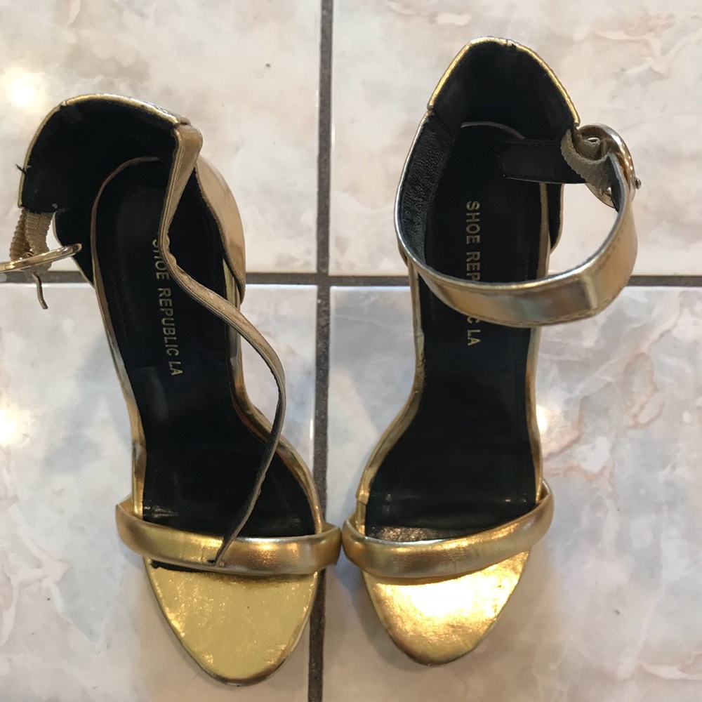 Gold Shoe Republic LA Heels
